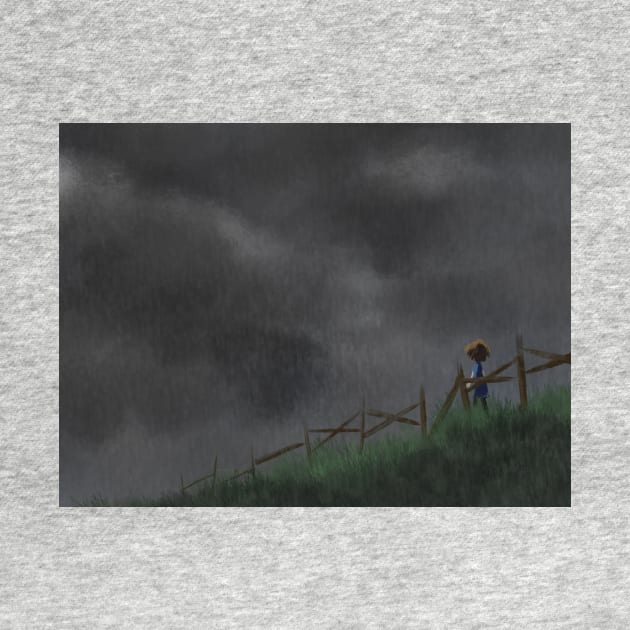 girl in a field (storm) by bethepiano